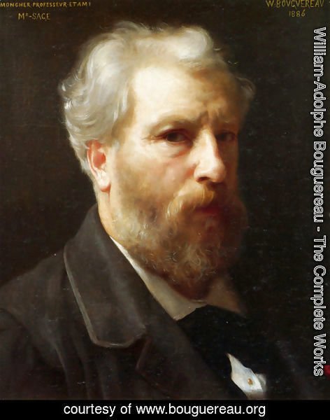 William-Adolphe Bouguereau - Autoportrait present  M. Sage (Self-portrait presented to M. Sage)