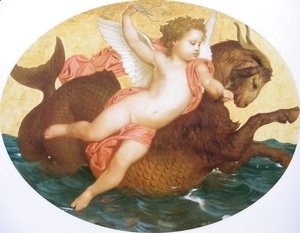 William-Adolphe Bouguereau - Cupid on a sea monster