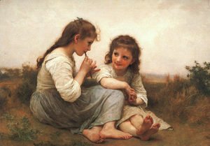 William-Adolphe Bouguereau - Two Girls (Childhood Idyll) 1900