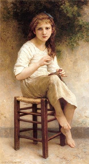 Young Sewing Girl