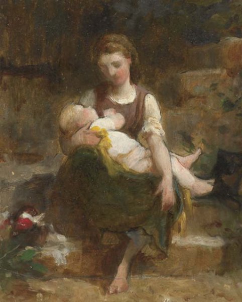 Jeune femme et enfant