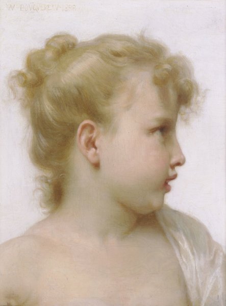 Étude : tête de petite fille (Study : head of a little girl)