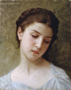 Étude : tête de jeune fille (Study : head of a young girl)